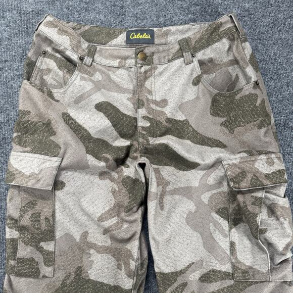 CABELA'S Mens MicroTex Classic Cargo Camo Hunting Fishing Outdoor Pants Size 32 - Picture 2 of 10